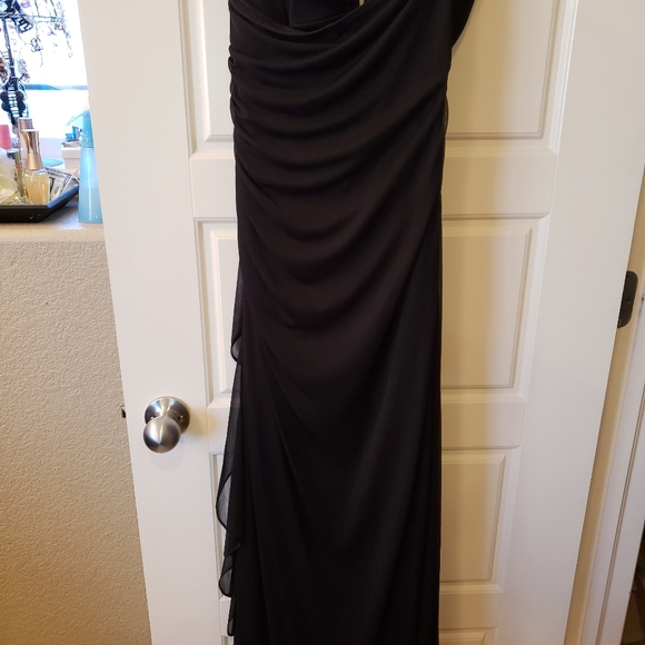 Black Halter Evening Dress - Picture 3 of 3